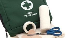 travel first aid bag and supplies