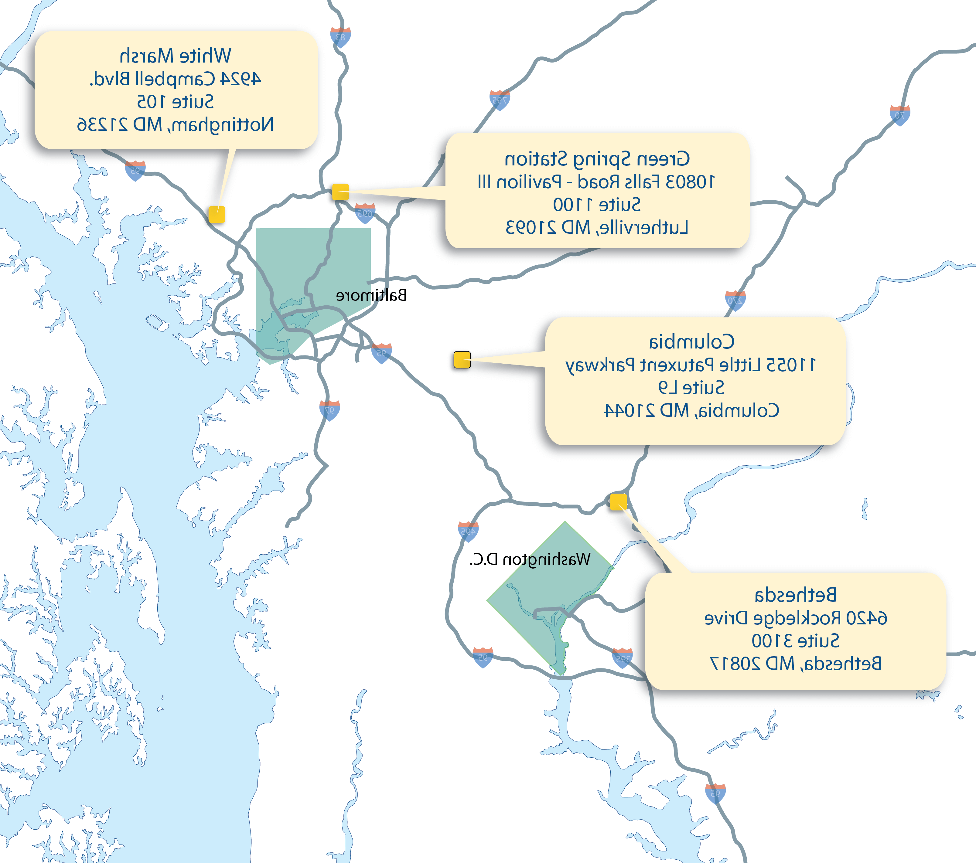 map of johns hopkins medical imaging locations