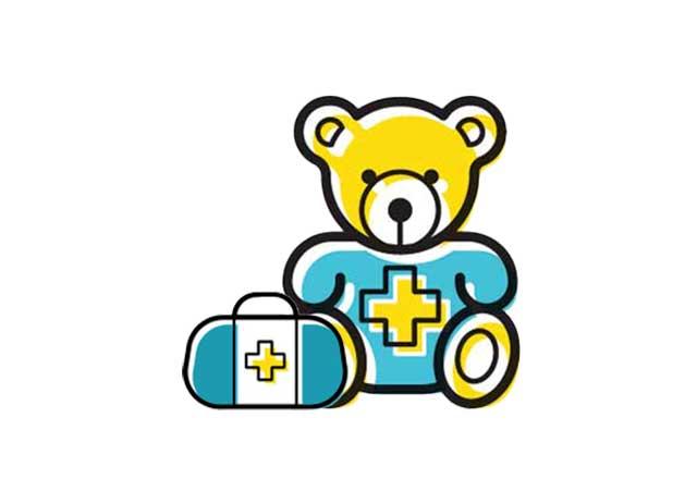 熊拿着医疗袋图标